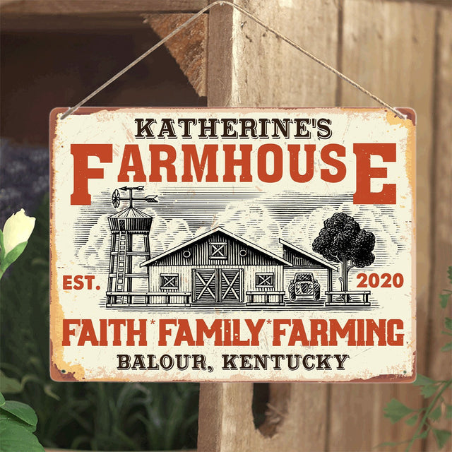 Customized Farm Sign, Faith Family Farming