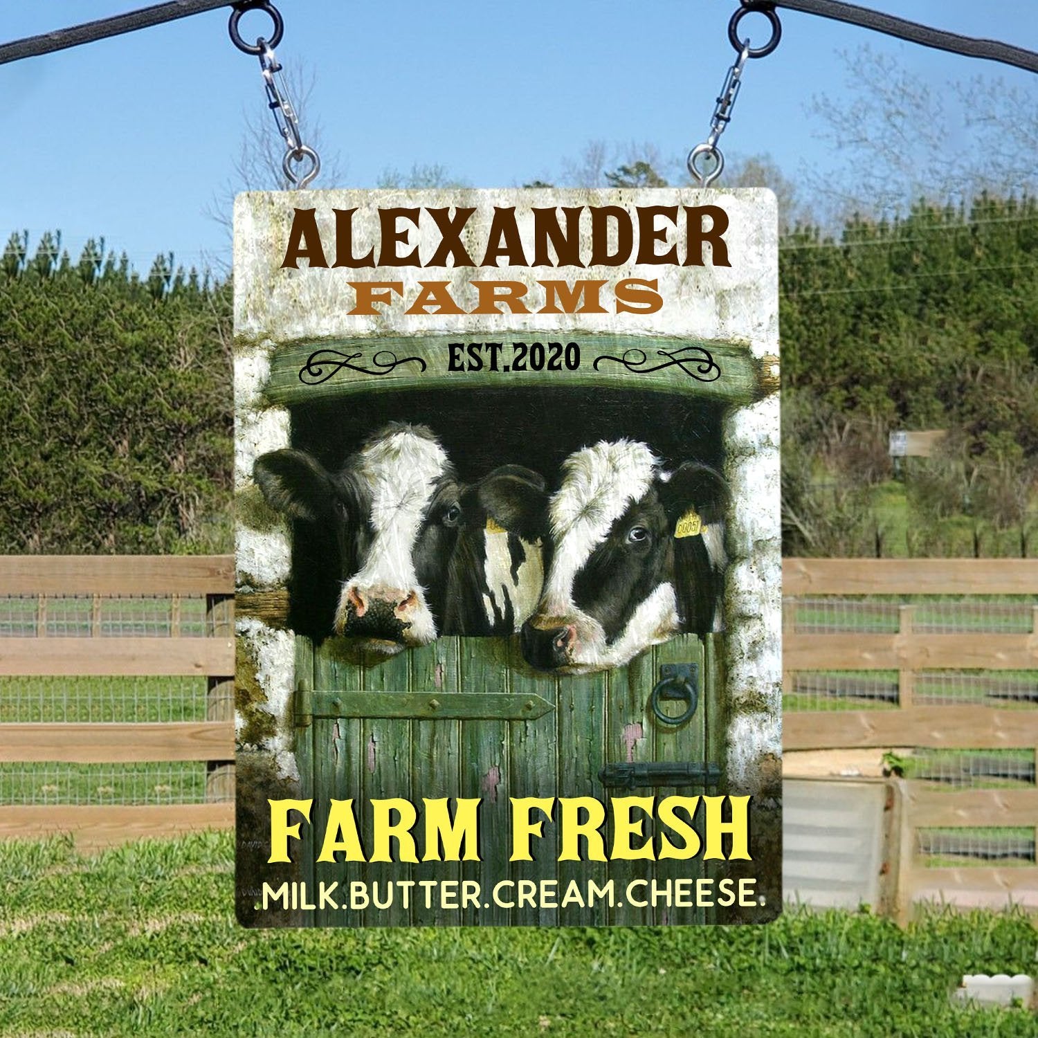 Customized Farm Sign, Farm Fresh