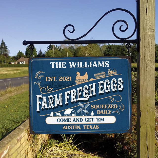 Customized Farm Sign, Farm Fresh Eggs, Come And Get Em