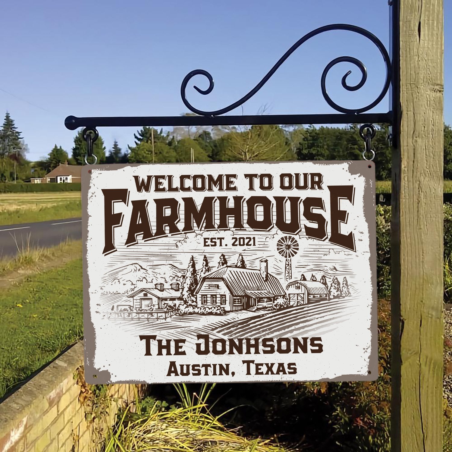 Customized Farm Sign, Welcome To Our Farmhouse
