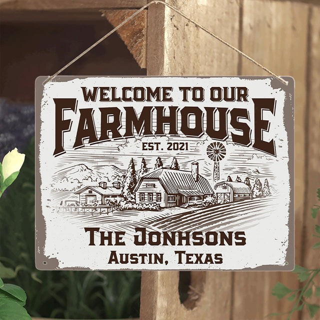 Customized Farm Sign, Welcome To Our Farmhouse