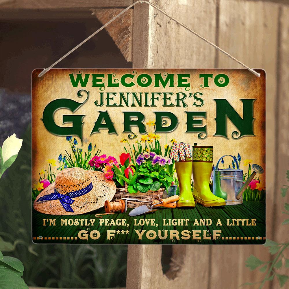 Customized Garden Sign, Custom Family Name