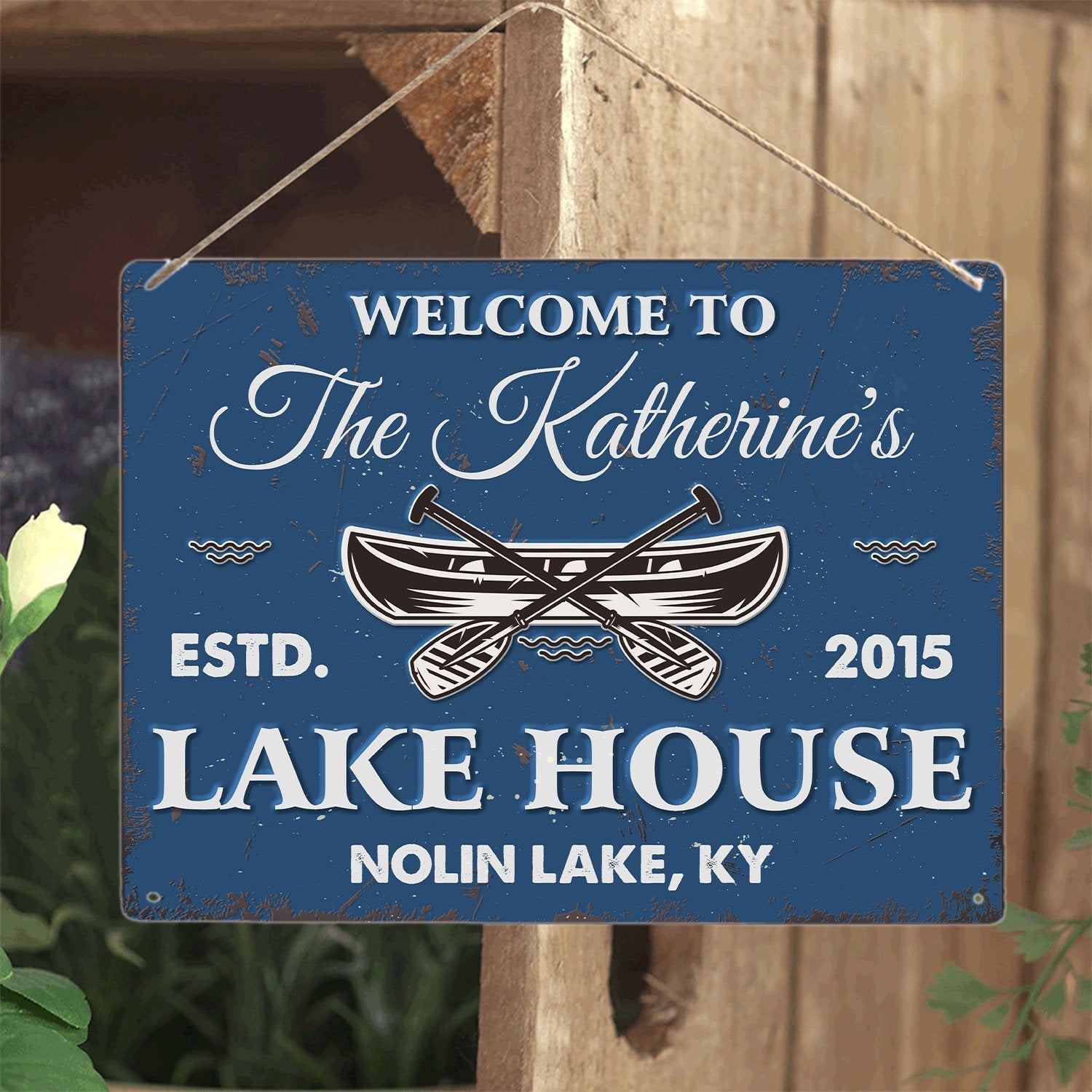 Customized Lake House Sign, Welcome