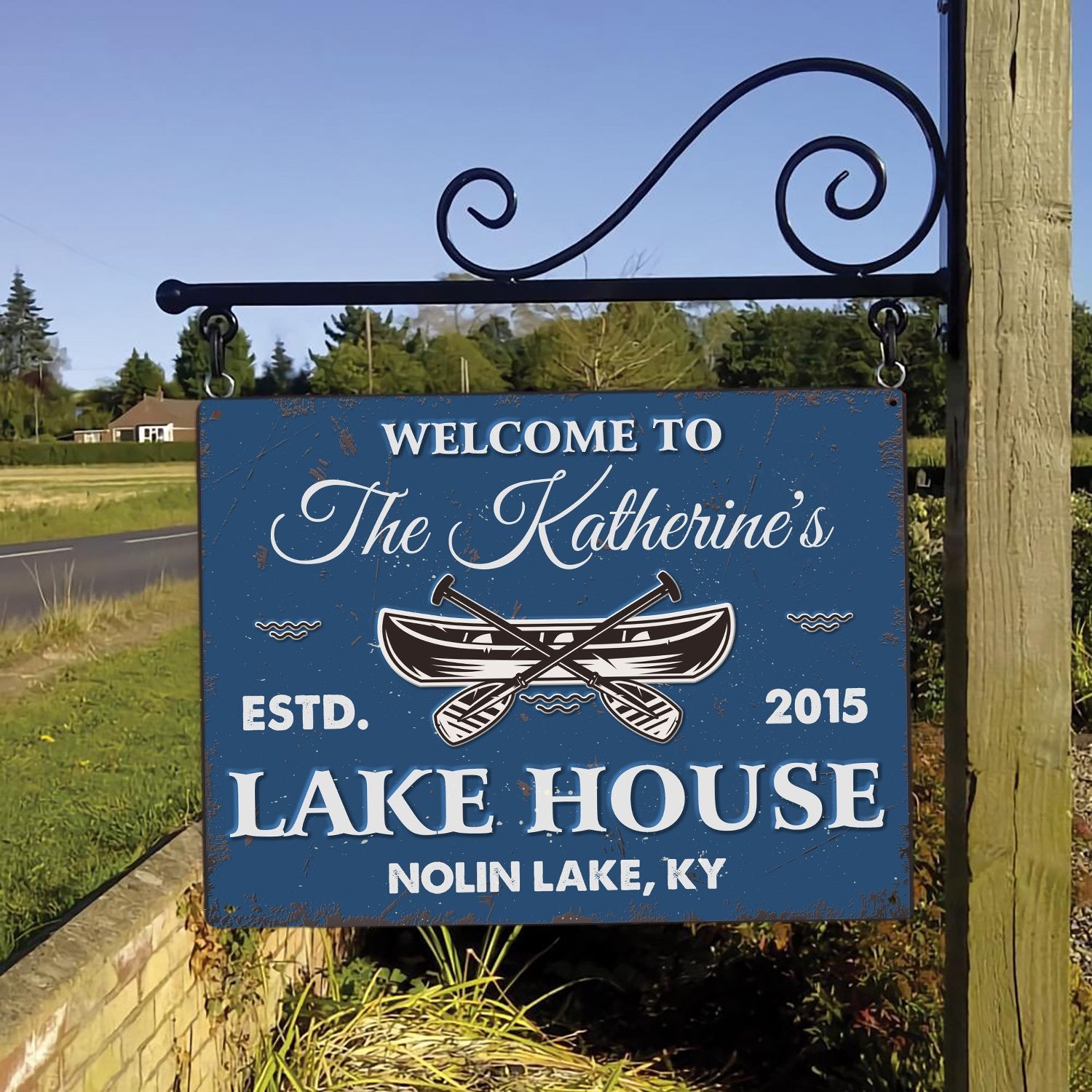 Customized Lake House Sign, Welcome
