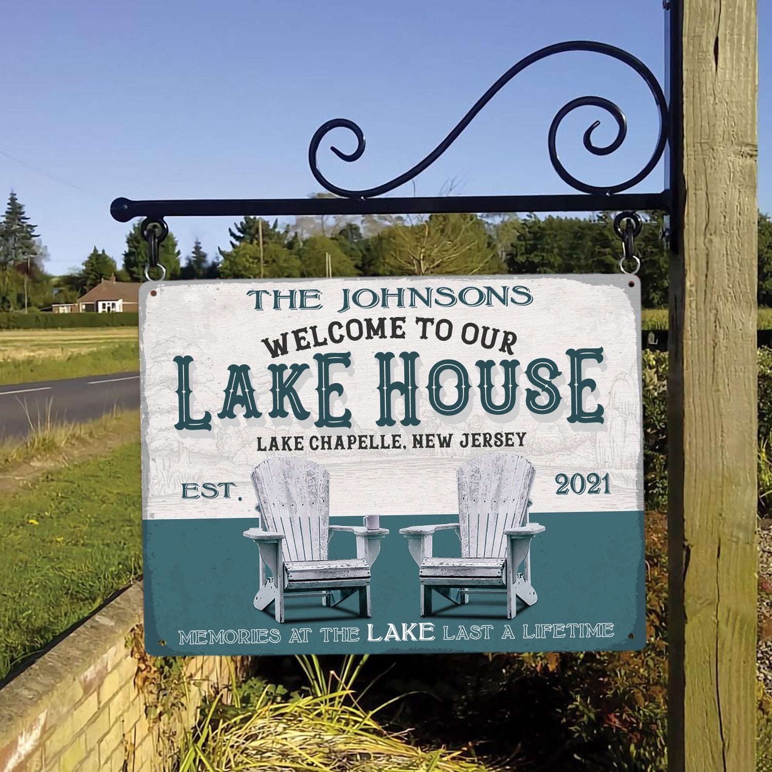 Customized Lake House Sign, Welcome To Our Lake House Memories At The Lake Last A Lifetime