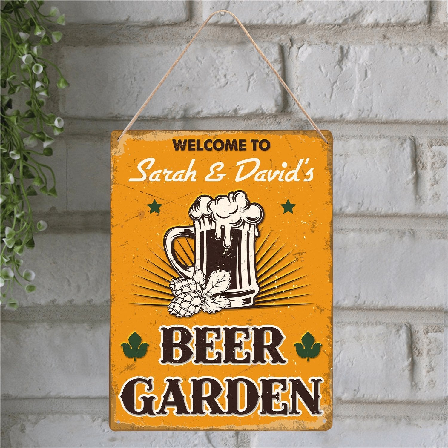 Customized Metal Sign, Welcome To Beer Garden