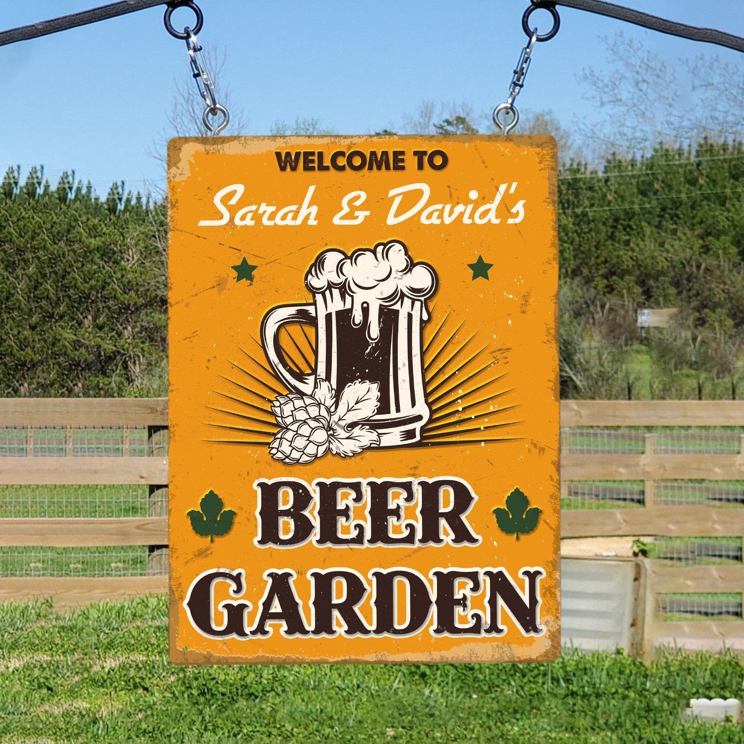 Customized Metal Sign, Welcome To Beer Garden