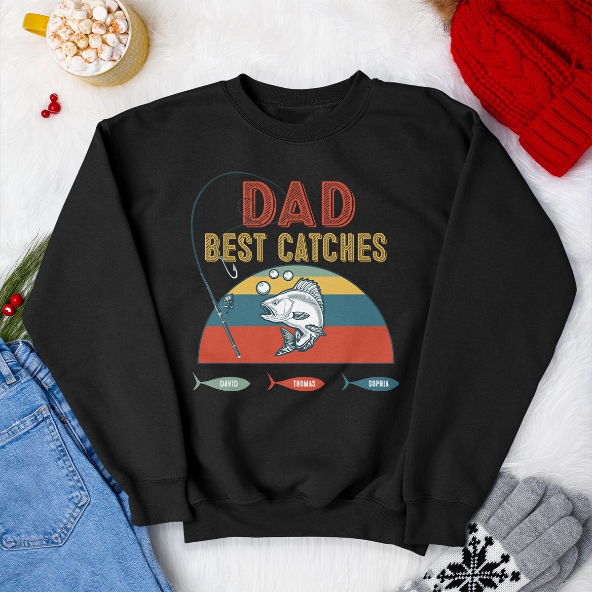 Dad Best Catches Personalized Shirt
