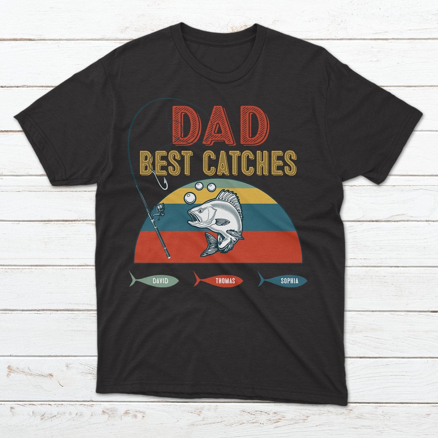 Dad Best Catches Personalized Shirt