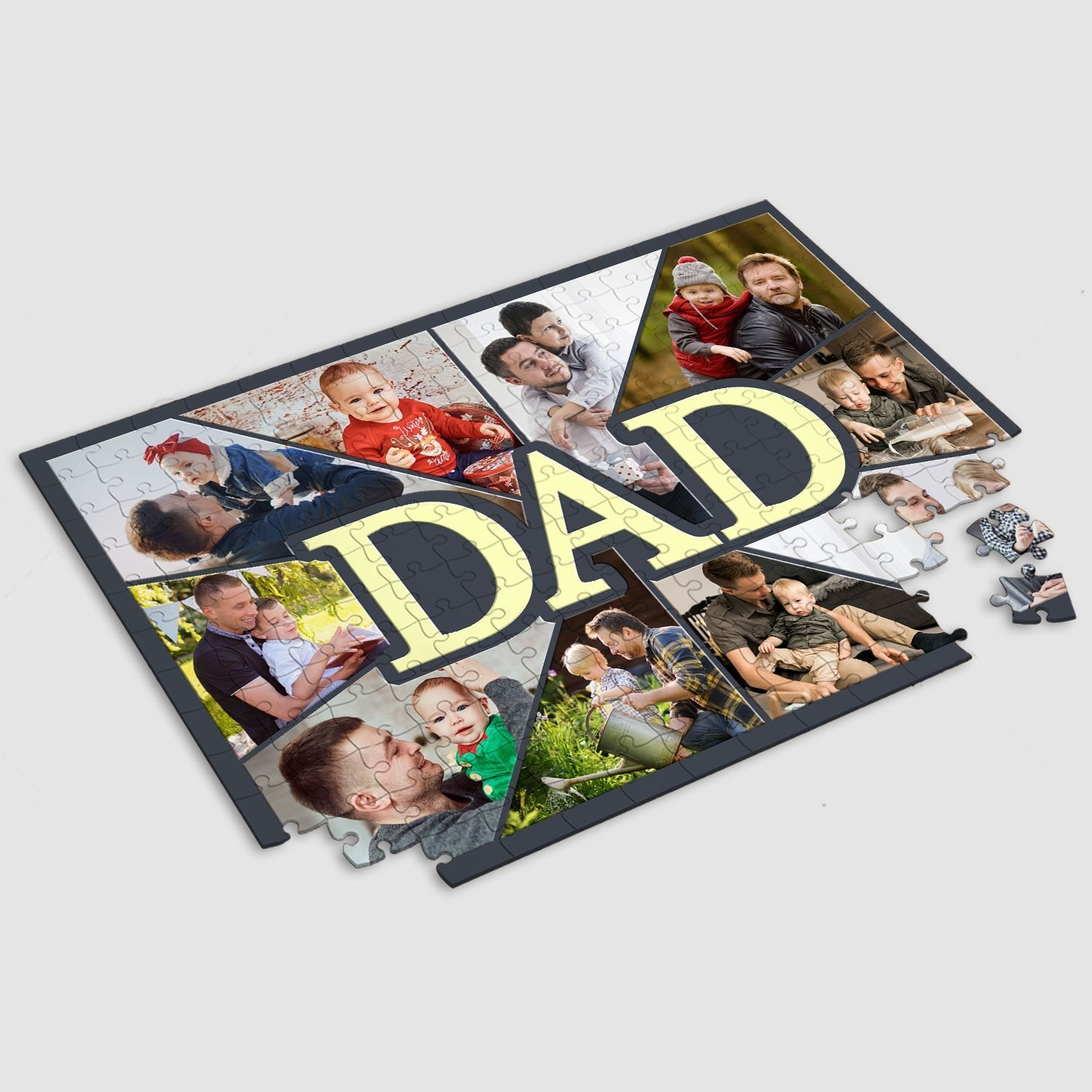 Dad, Custom Photo Collage, 10 Pictures, Jigsaw Puzzles
