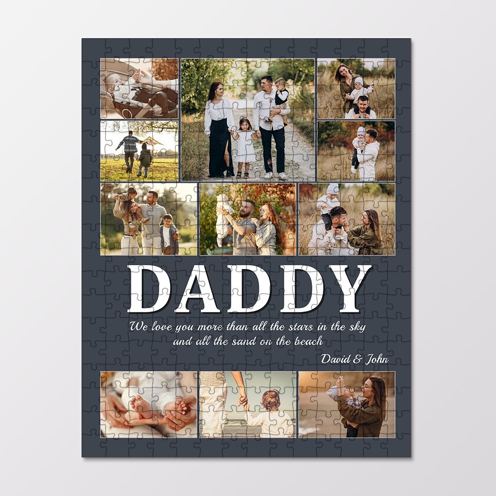 Daddy, Custom Photo, Personalized Text Jigsaw Puzzles