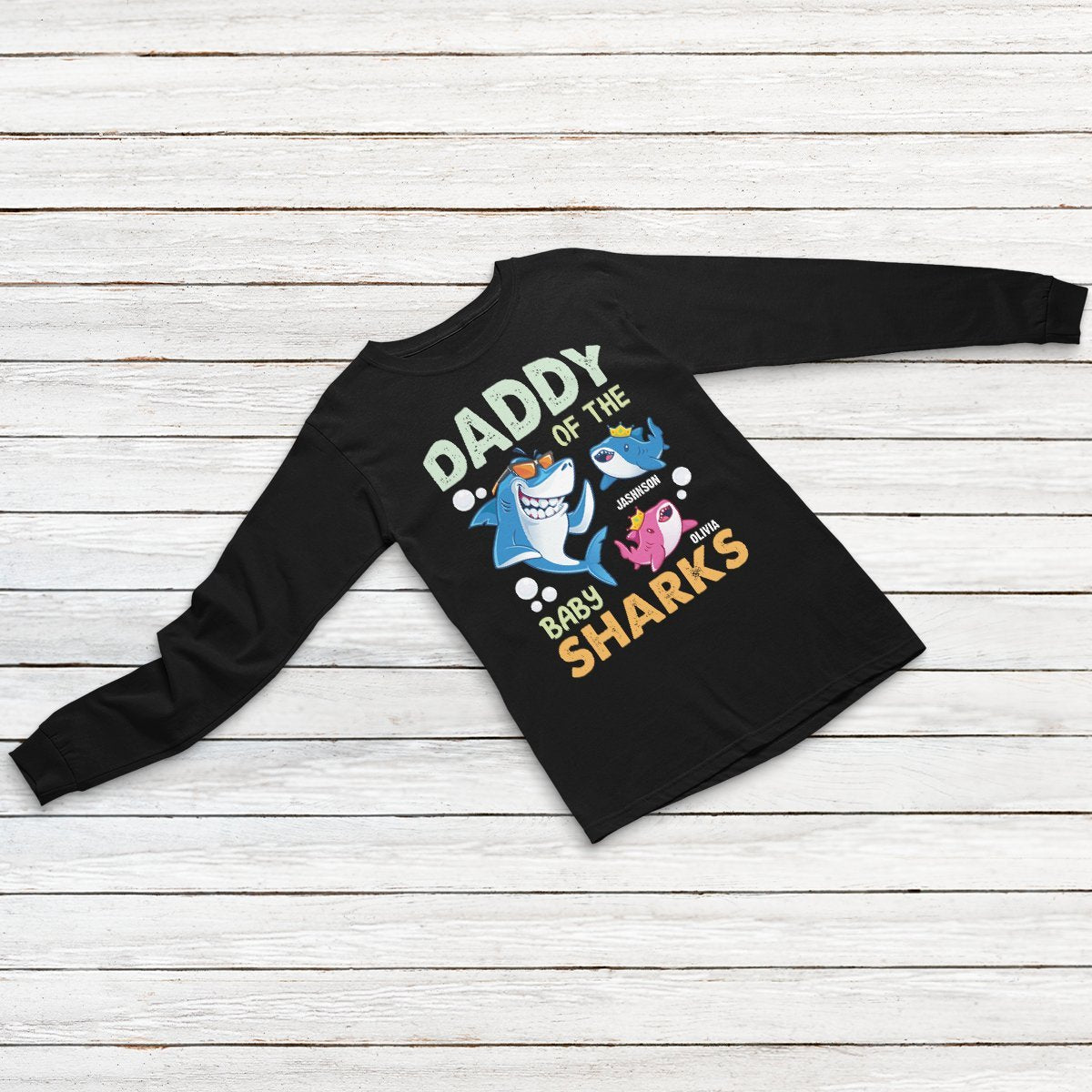 Daddy Of The Baby Sharks Personalized Shirt