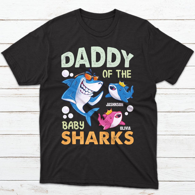 Daddy Of The Baby Sharks Personalized Shirt