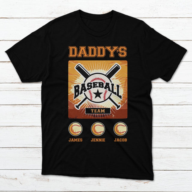 Daddy's Baseball Team Personalized Shirt