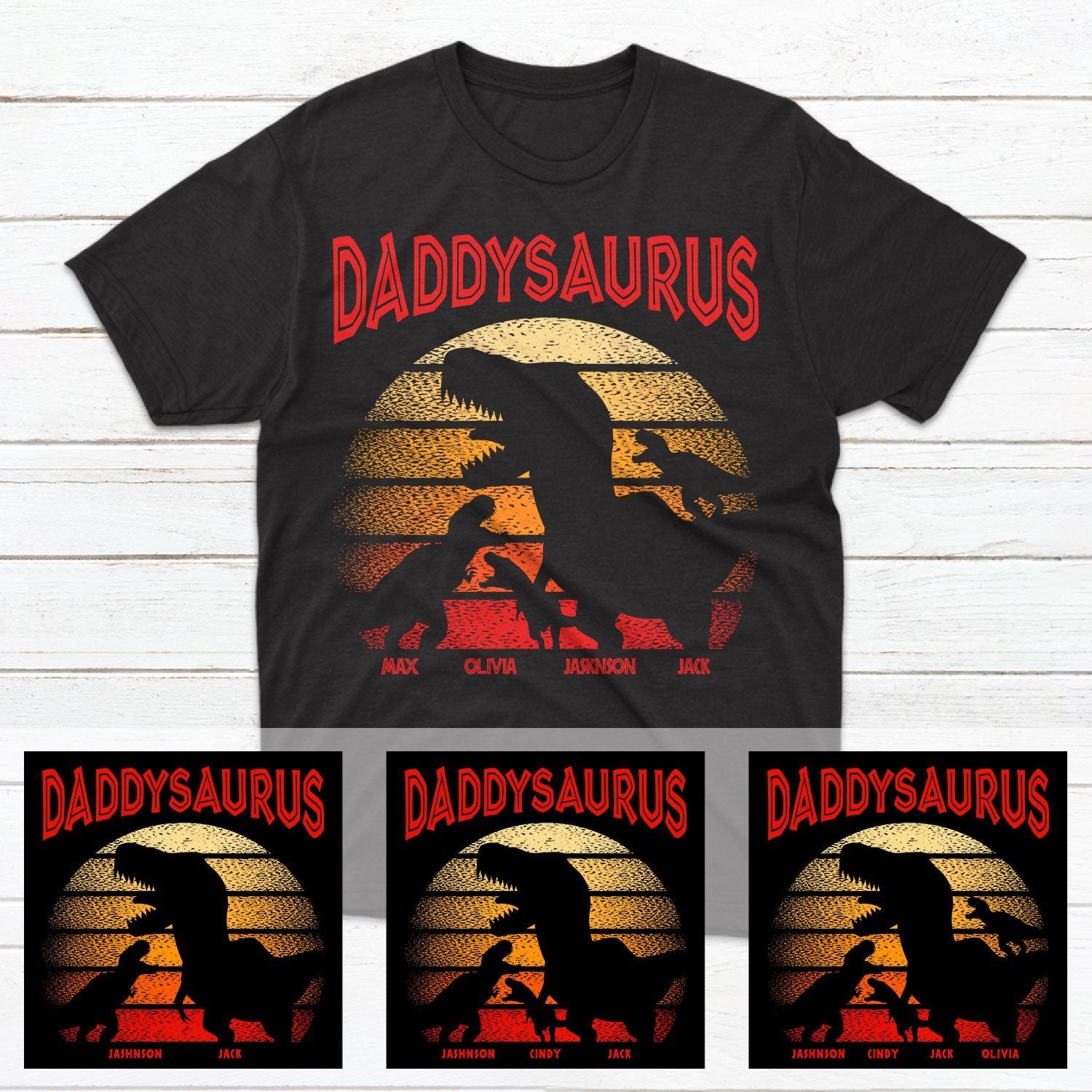 Daddysaurus Personalized Shirt