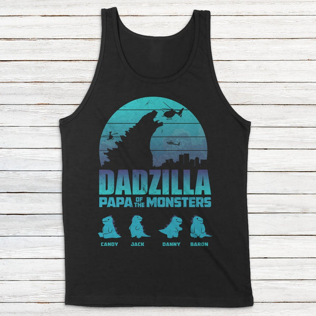 Dadzilla Papa Of The Monsters Personalized Shirt