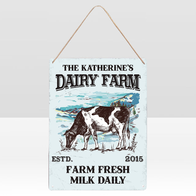 Dairy Farm Farm Fresh Milk Daily, Customized Farm Sign