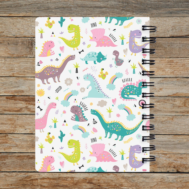 Don't Forget To Be Rawrsome, Custom Spiral Journal, Gift For Kids