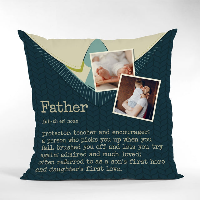 Father, Custom Photo, Pillow