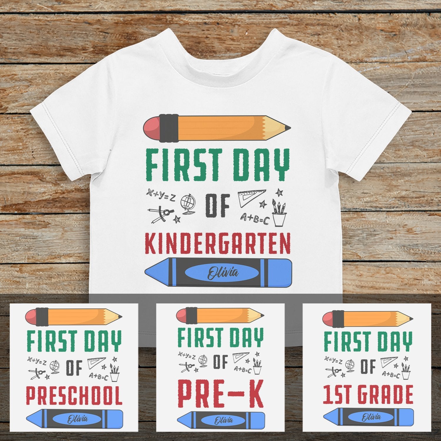 First Day Of School Shirt, Personalized Name, Shirt For Kids