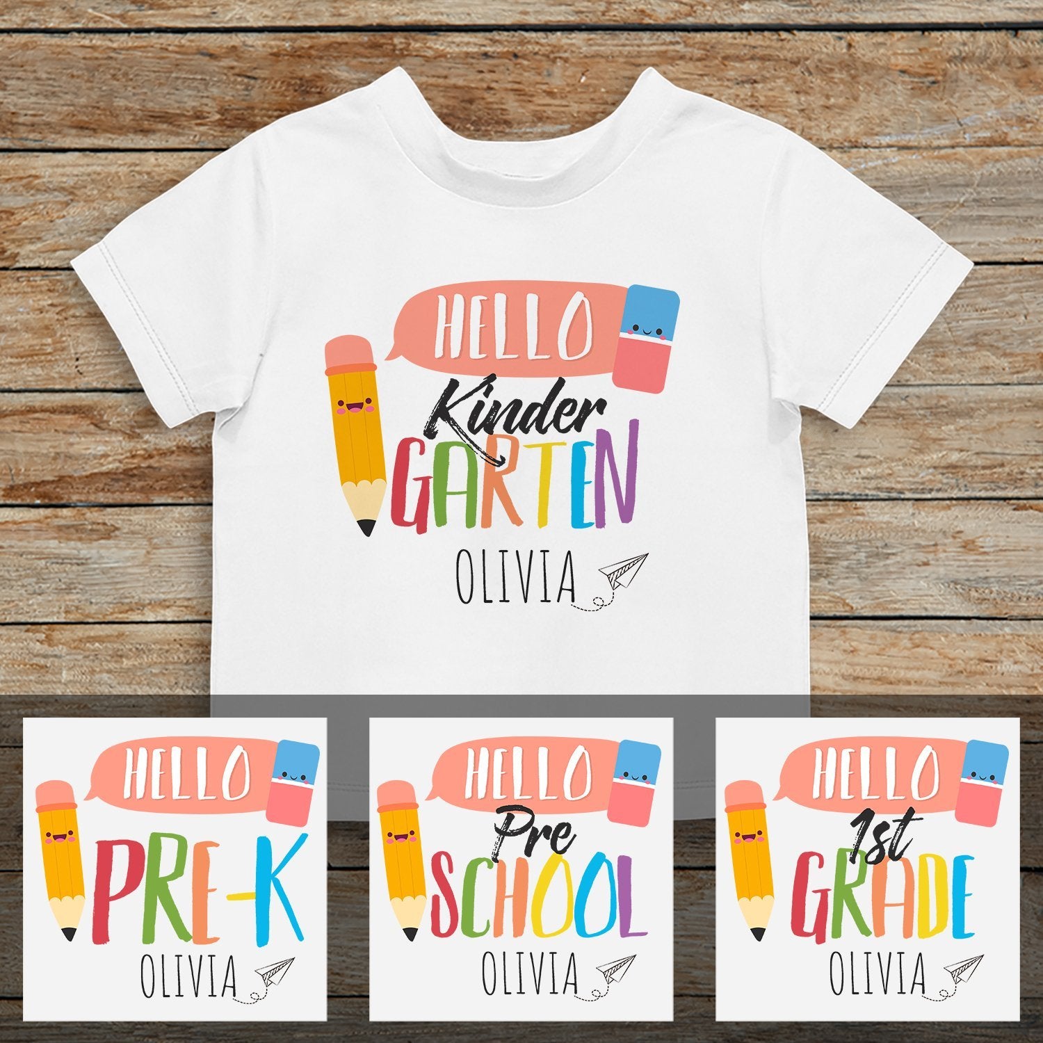 First Day Of School Shirt, Personalized Name, Shirt For Kids, Back To School