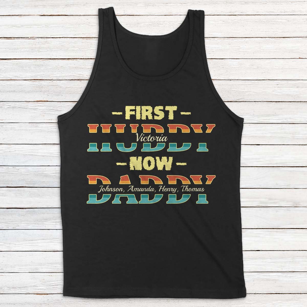 First Hubby, Now Daddy Personalized Shirt