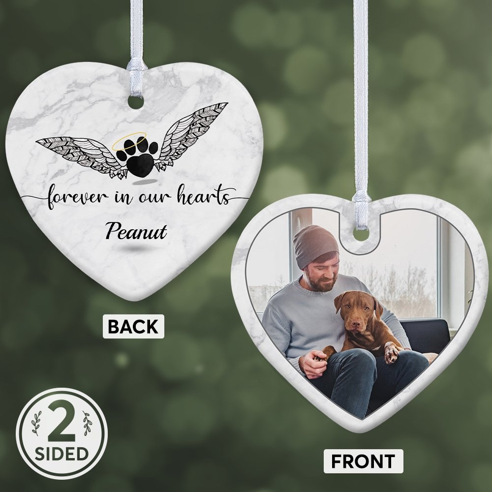 Forever In Our Hearts Decorative Christmas Heart Ornament 2 Sided