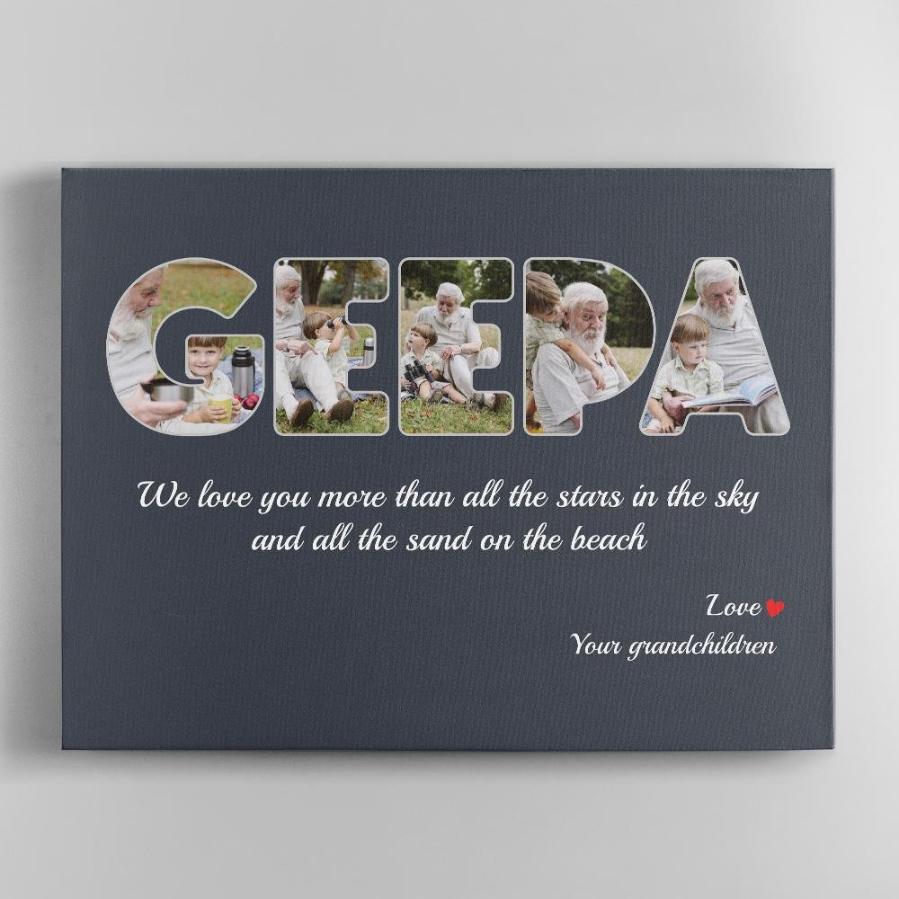Geepa Custom Photo - Personalized Name And Text Canvas Wall Art