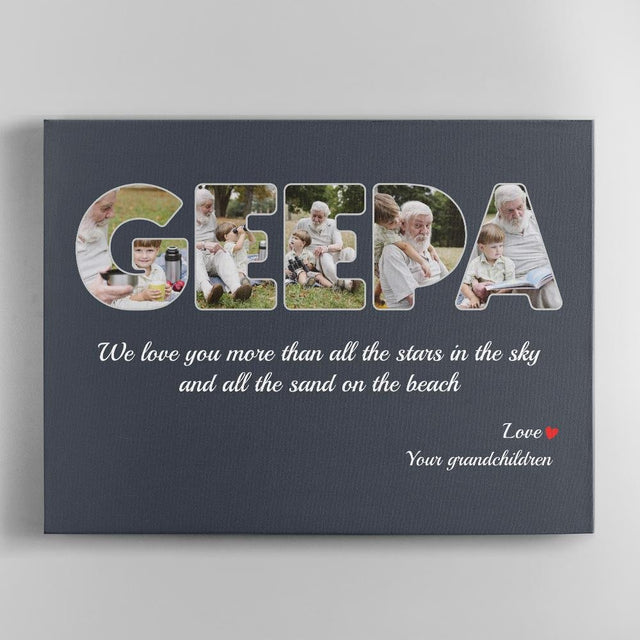 Geepa Custom Photo - Personalized Name And Text Canvas Wall Art