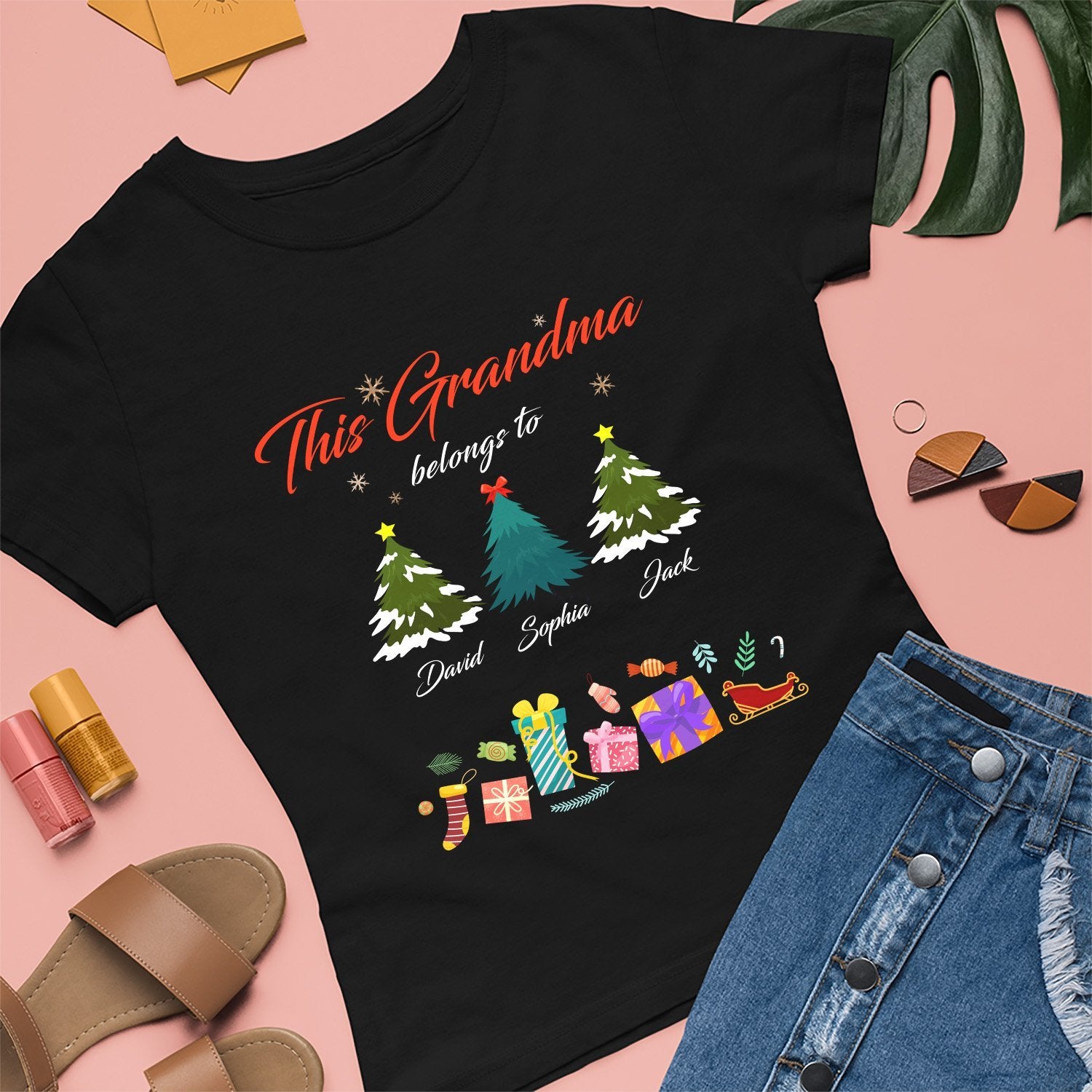 Grandma Belong Christmas Tree Personalized Shirt