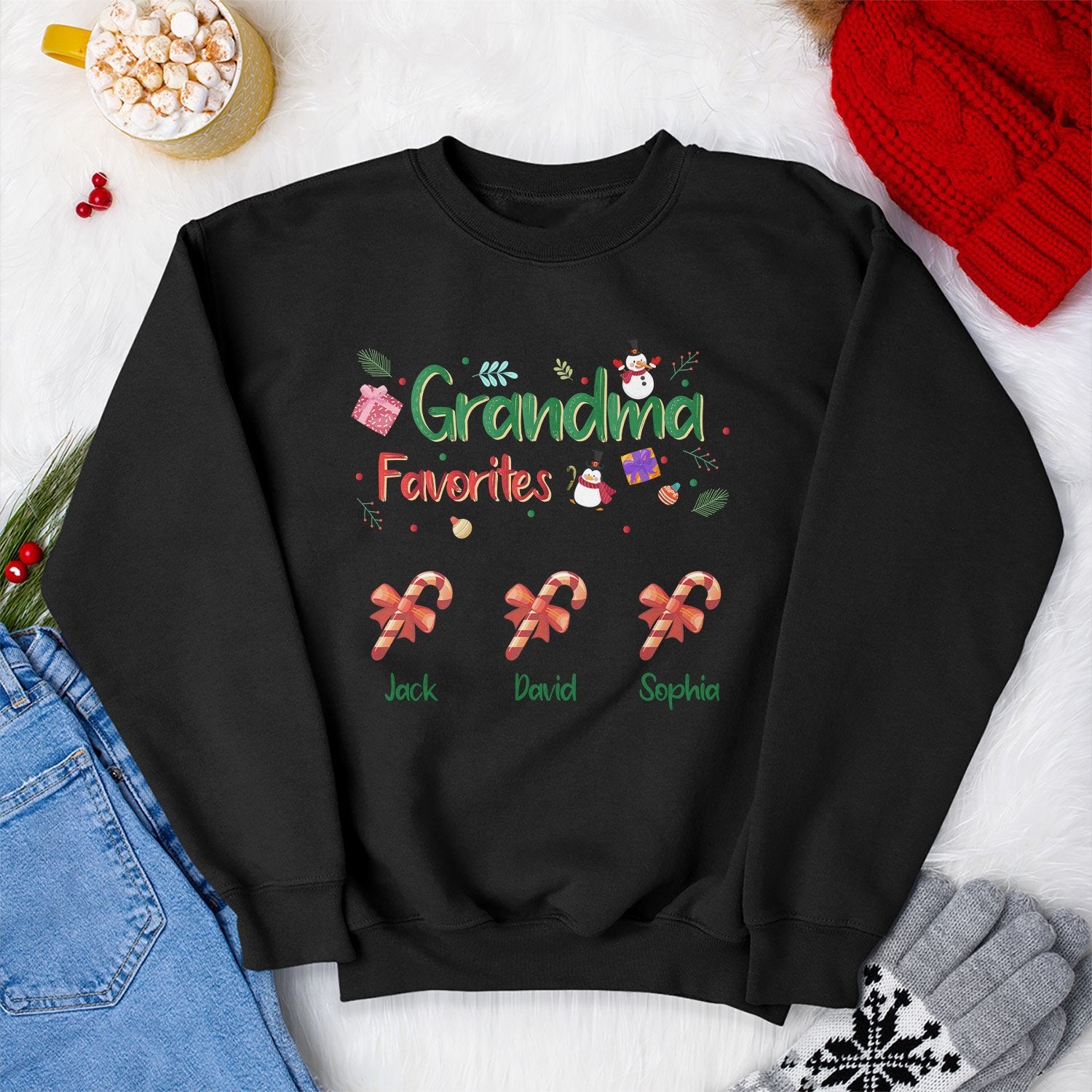 Grandma Favorites Candy Personalized Shirt