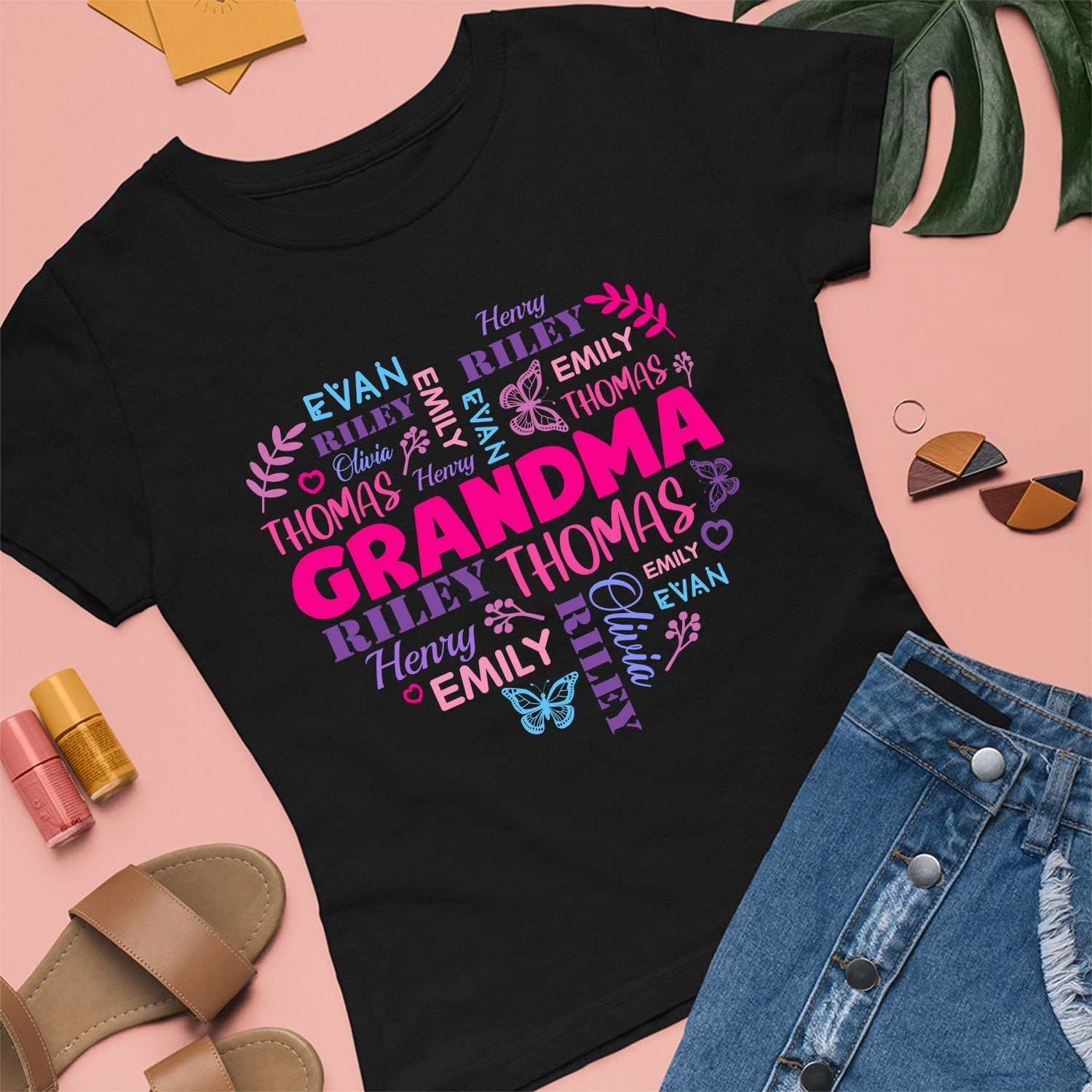 Grandma Word-Art Personalized Shirt