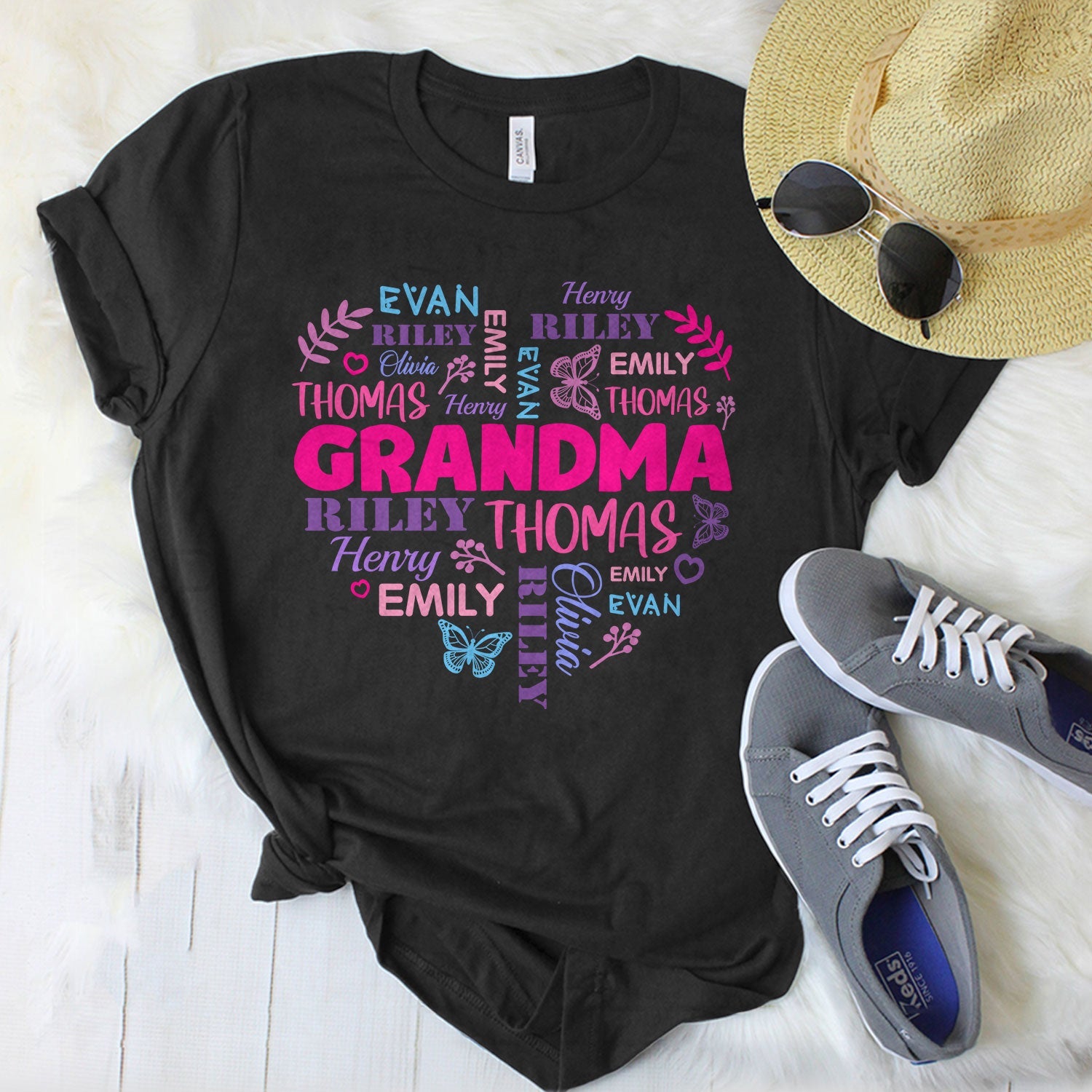 Grandma Word-Art Personalized Shirt