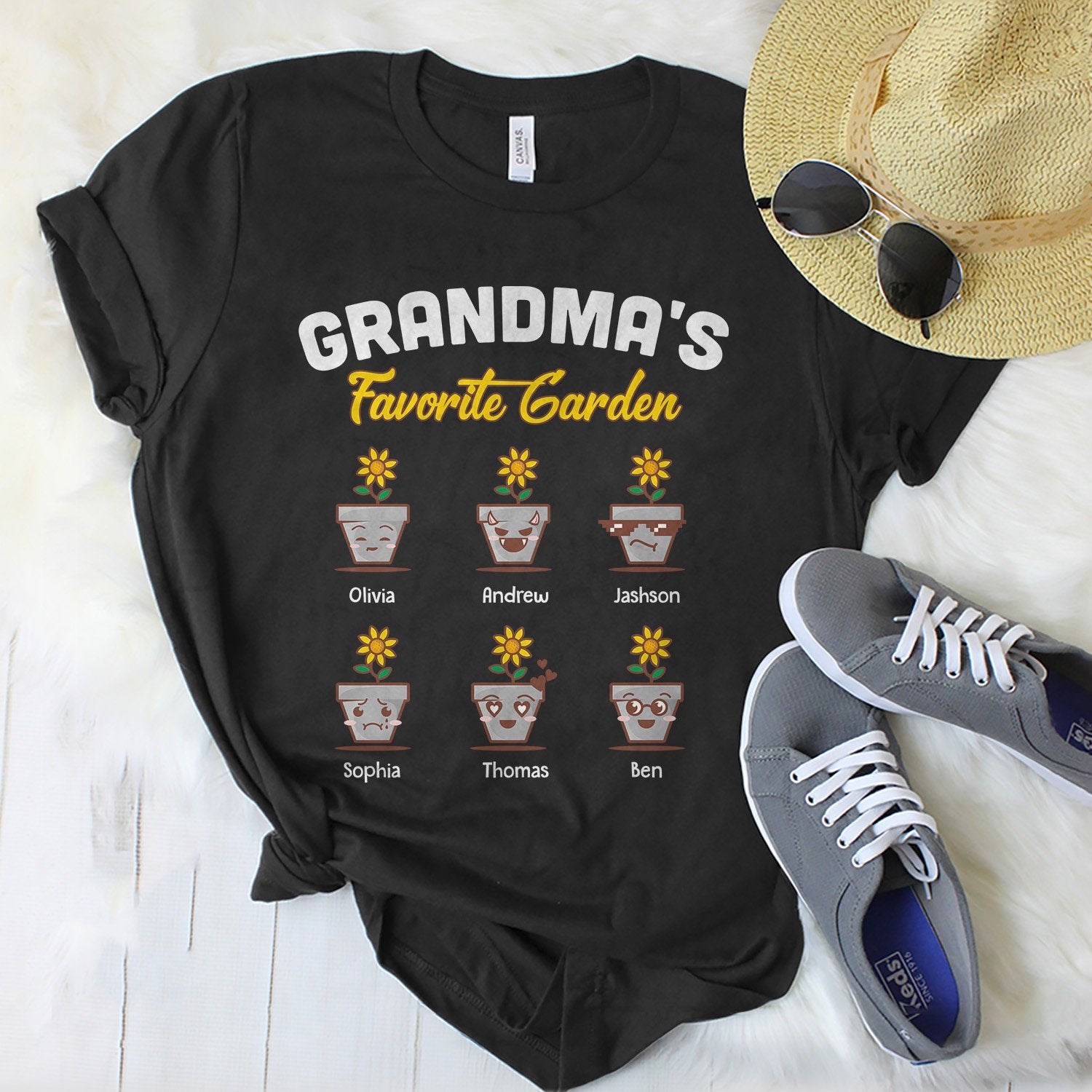 Grandma's Favorite Garden Personalized Shirt