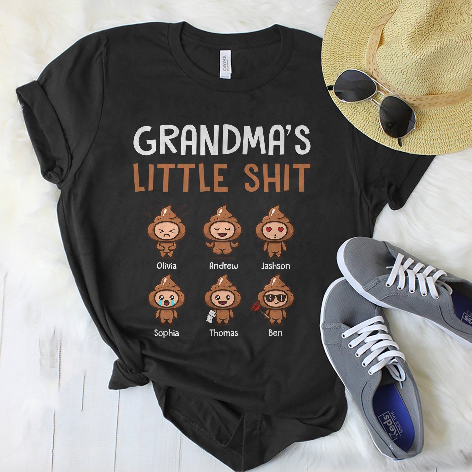 Grandma's Little Shit Personalized Shirt