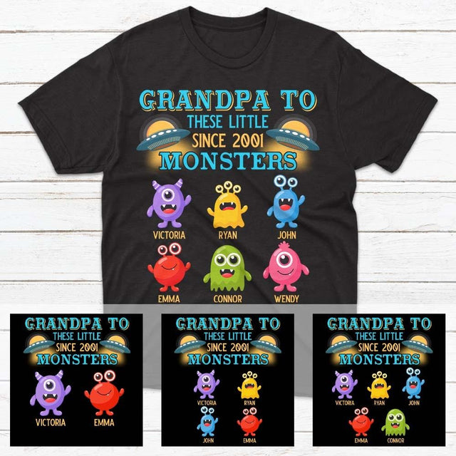 Grandpa To Little Monsters Personalized Shirt