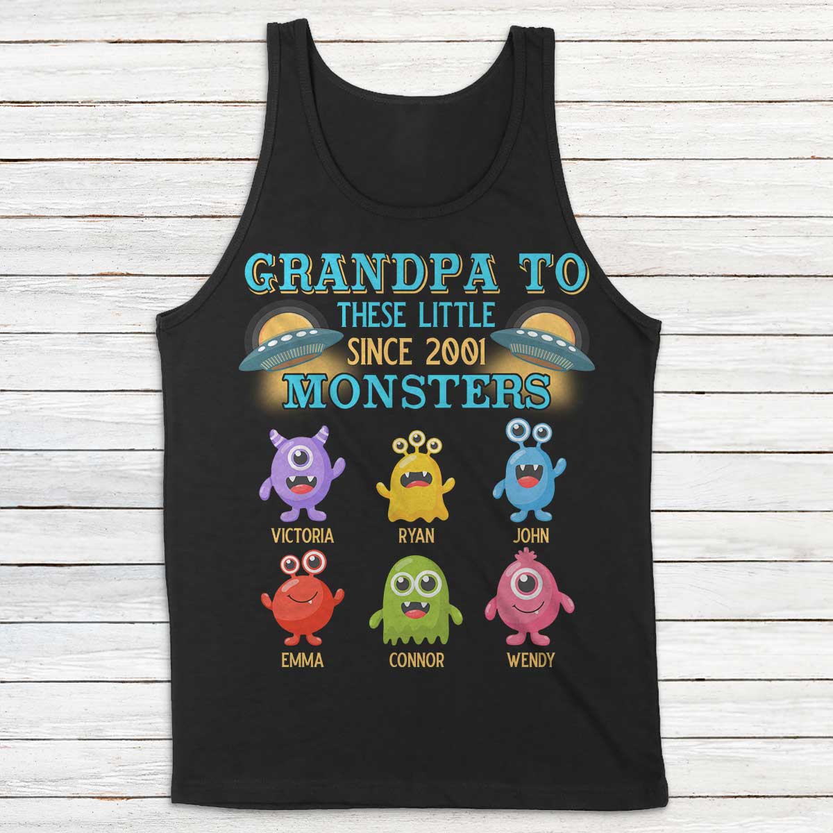 Grandpa To Little Monsters Personalized Shirt