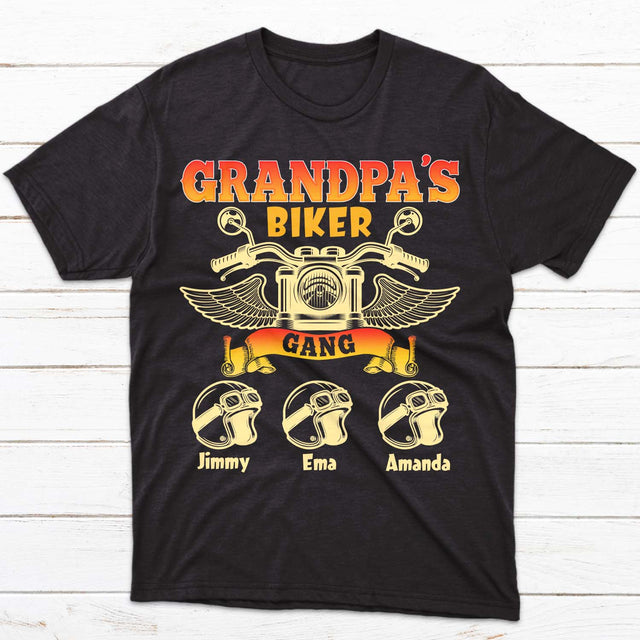 Grandpa's Biker Gang Personalized Shirt