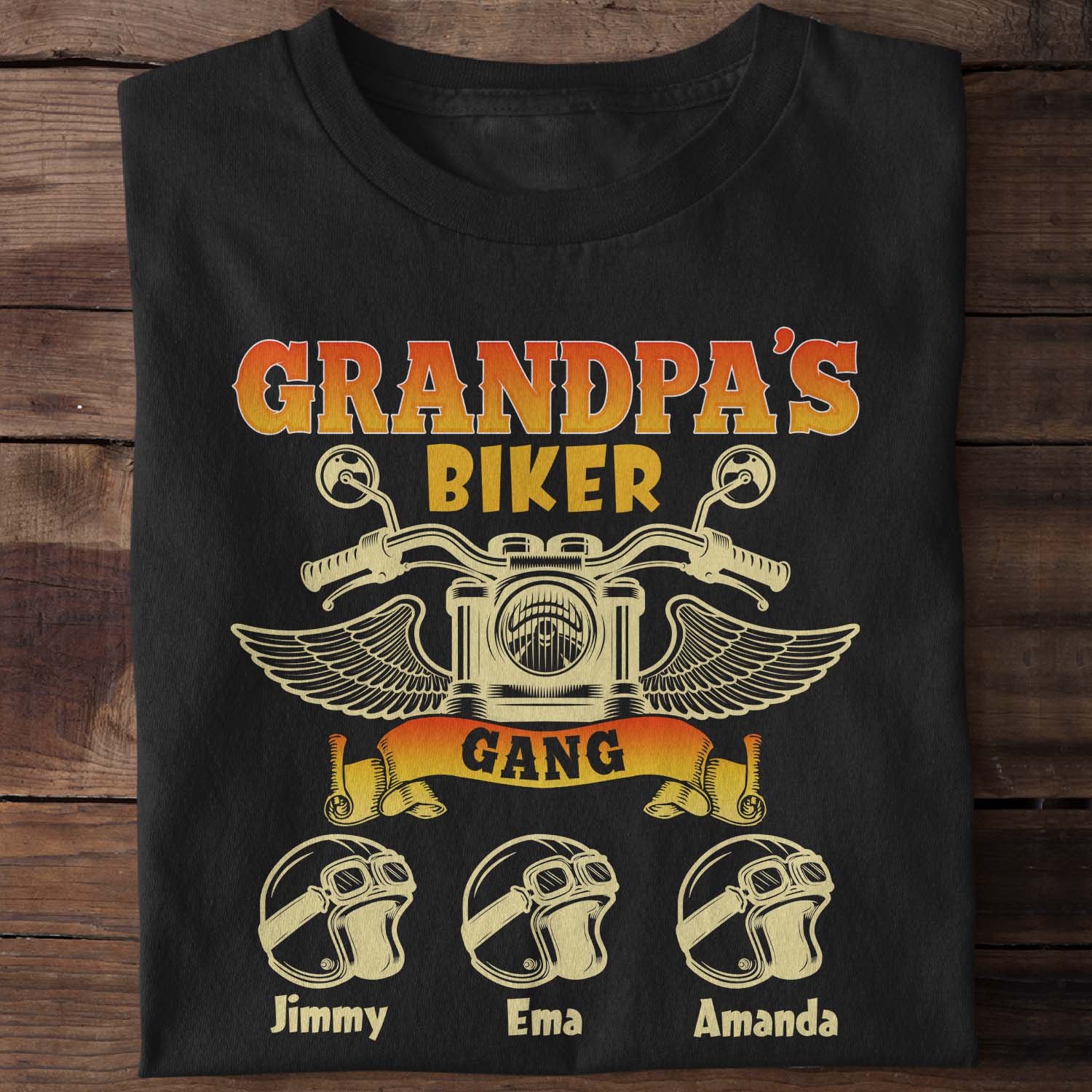 Grandpa's Biker Gang Personalized Shirt