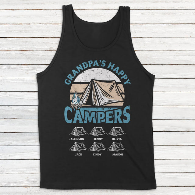 Grandpa's Happy Campers Personalized Shirt