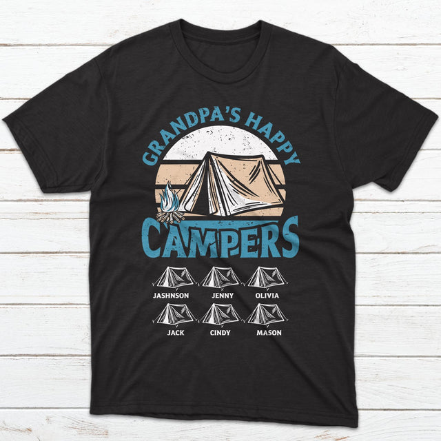 Grandpa's Happy Campers Personalized Shirt
