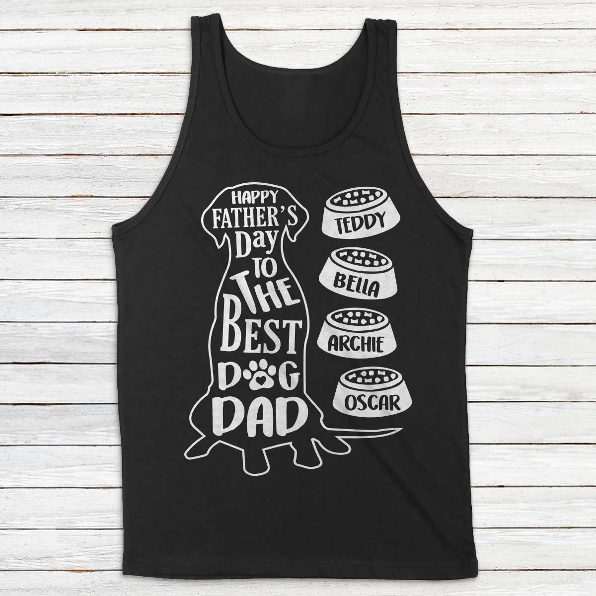 Happy Father's Day To The Best Dog Dad Personalized Shirt