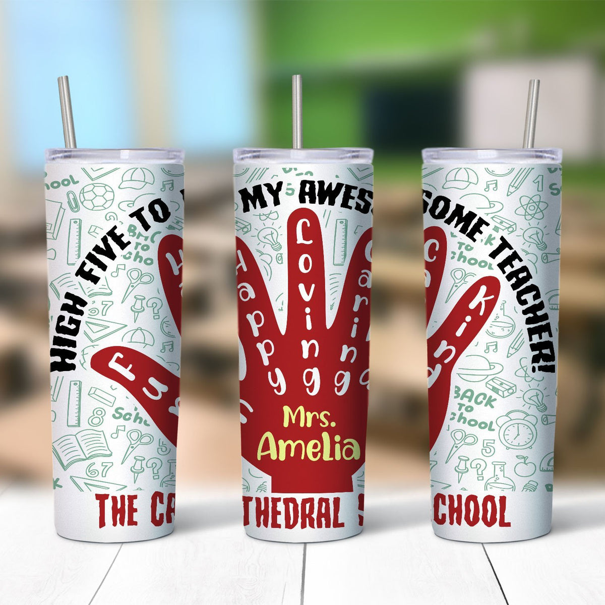 TEACHER LIFE | BACK TO SCHOOL | TEACHER GIFT | TEACHER TUMBLER | ART  TEACHER GIFT | CRAYONS TUMBLER | PERSONALIZED 20 OZ SKINNY TUMBLER