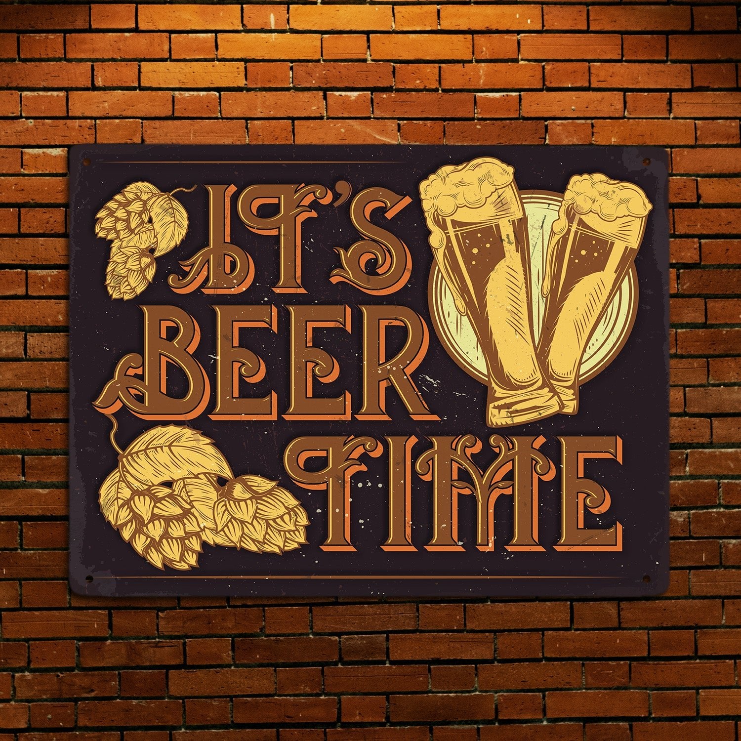 It's Beer Time, Metal Signs