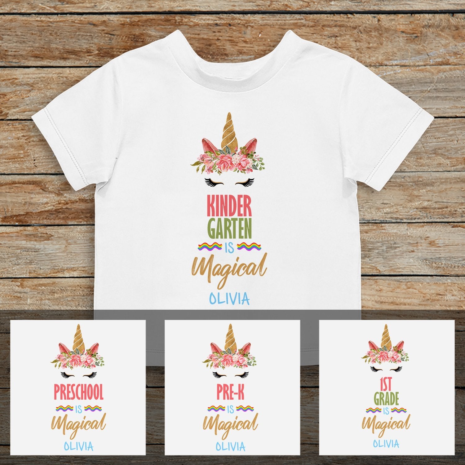 Kids Back To School Shirts, Personalized Name