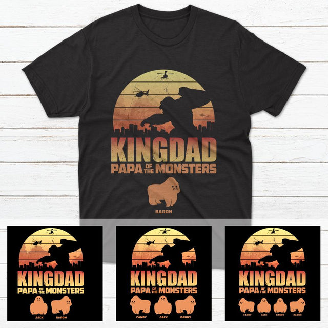 Kingdad Papa Of The Monsters Personalized Shirt