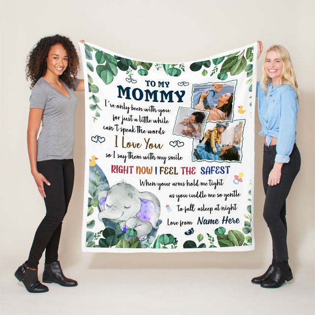 Letter Blanket, Custom Photo Ad TextAdText, Gift For Mom