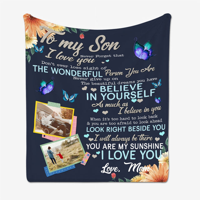 Letter Blanket, Custom Photo, Gift For Girlfriend