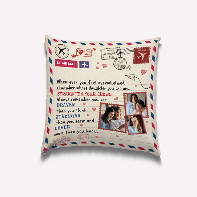 Letter Pillow, Custom Photo, Gift For Daughter