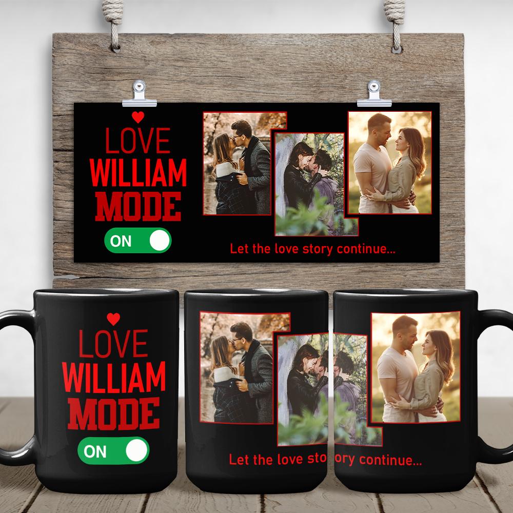 Love Mode, Custom Photo Collage Mug